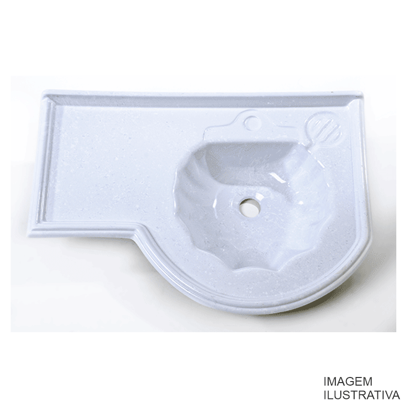 LAVABO P/BANHEIRO 62X44CM BRC ESQUERDO FIBRAÇO