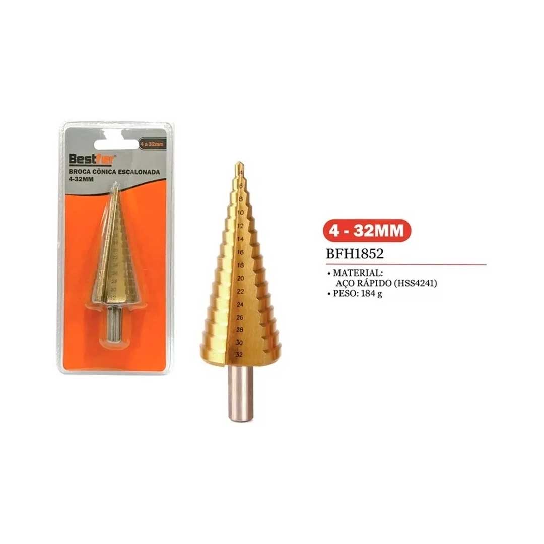 BROCA ESCALON. P/METAL 4MM A 32MM BESTFER
