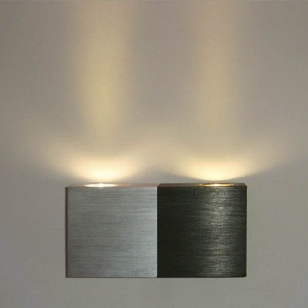 ARANDELA FOCO 2X2W LED 3500K 8025/2 PT/ESCOVADO