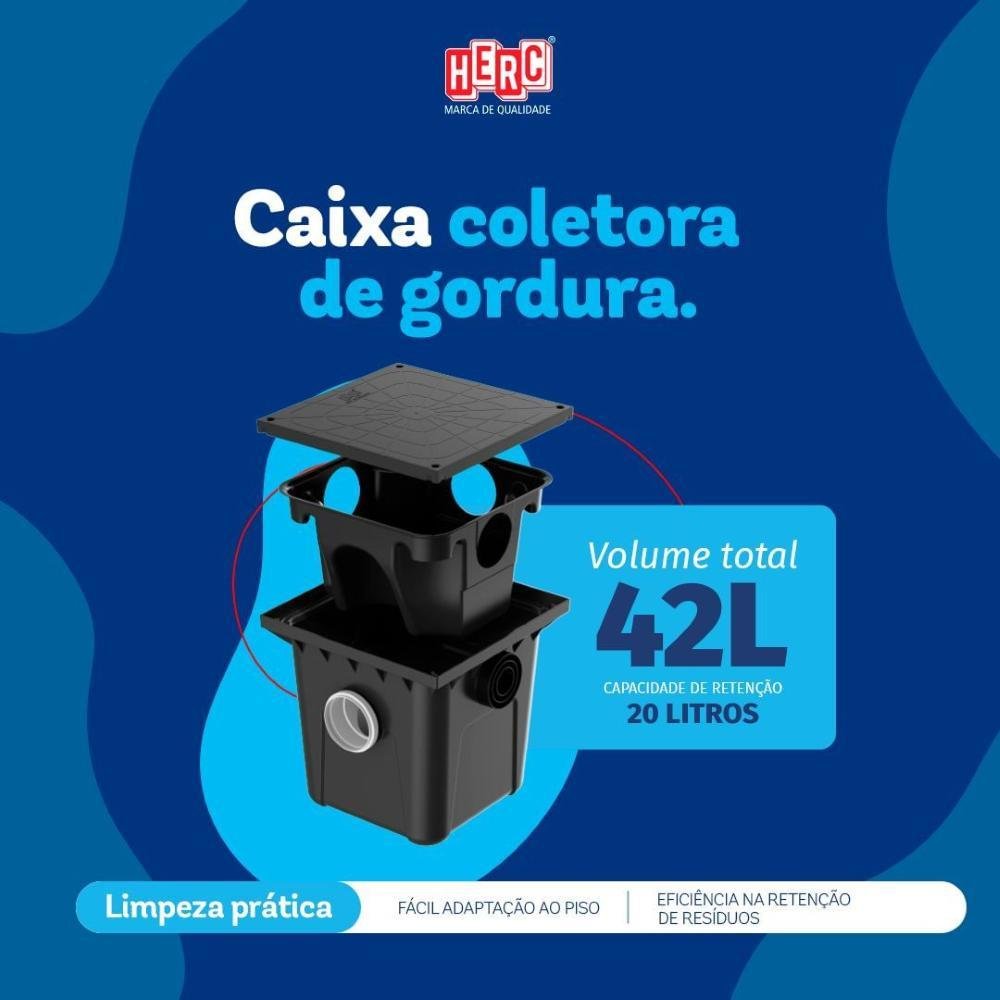 CX COLETORA GORDURA C/CESTO HERC 42L 1000000545