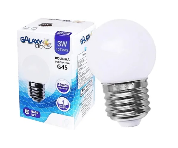 LAMPADA LED G45  3W ROSA   GALAXY