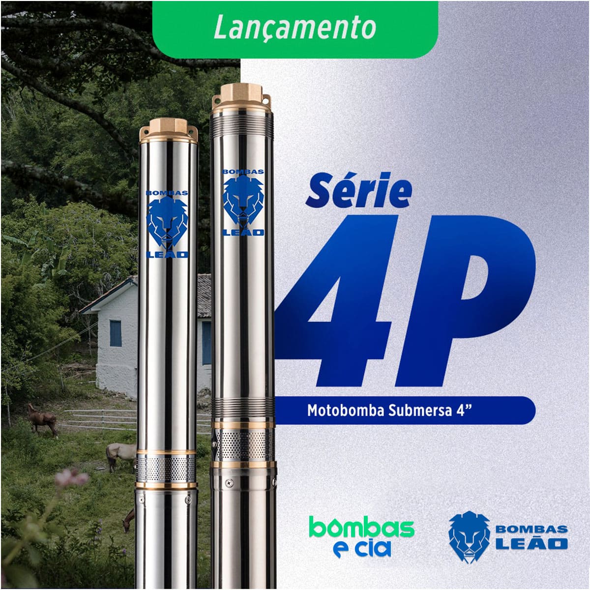 BOMBA SUBMERSA LEAO 4P3-06 0,5HP MONOF. 230V