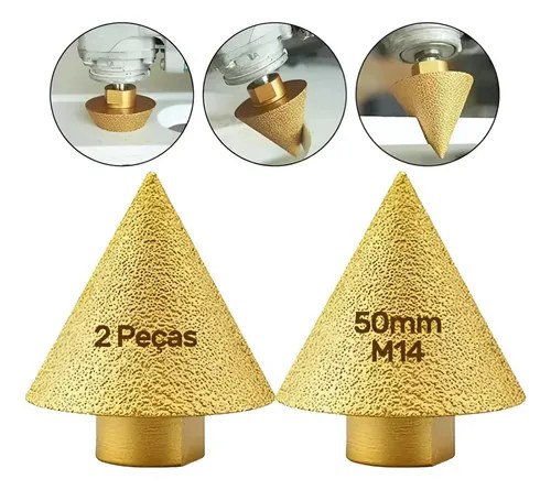 BROCA CONICA DIAMANTADA M14X50MM PARAMAX BCF002