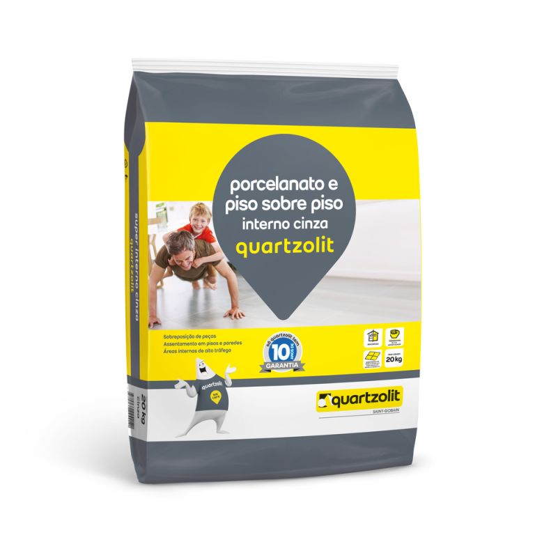 ARGAMASSA QUARTZOLIT PISO S/PISO CINZA 20KG