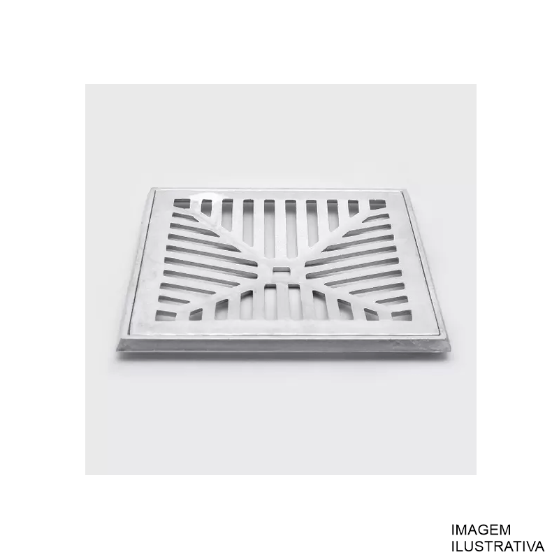 GRELHA CROMADA 150MM QUADRADA GR18