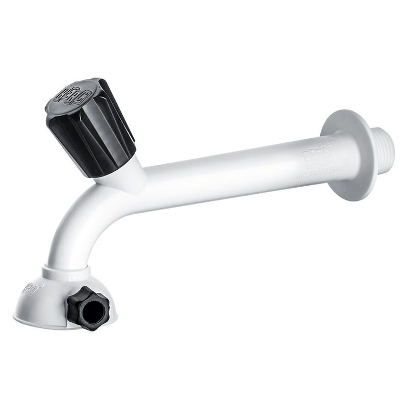 TORNEIRA HERC PVC PIA 1/2" / 3/4"  15CM BRANCA