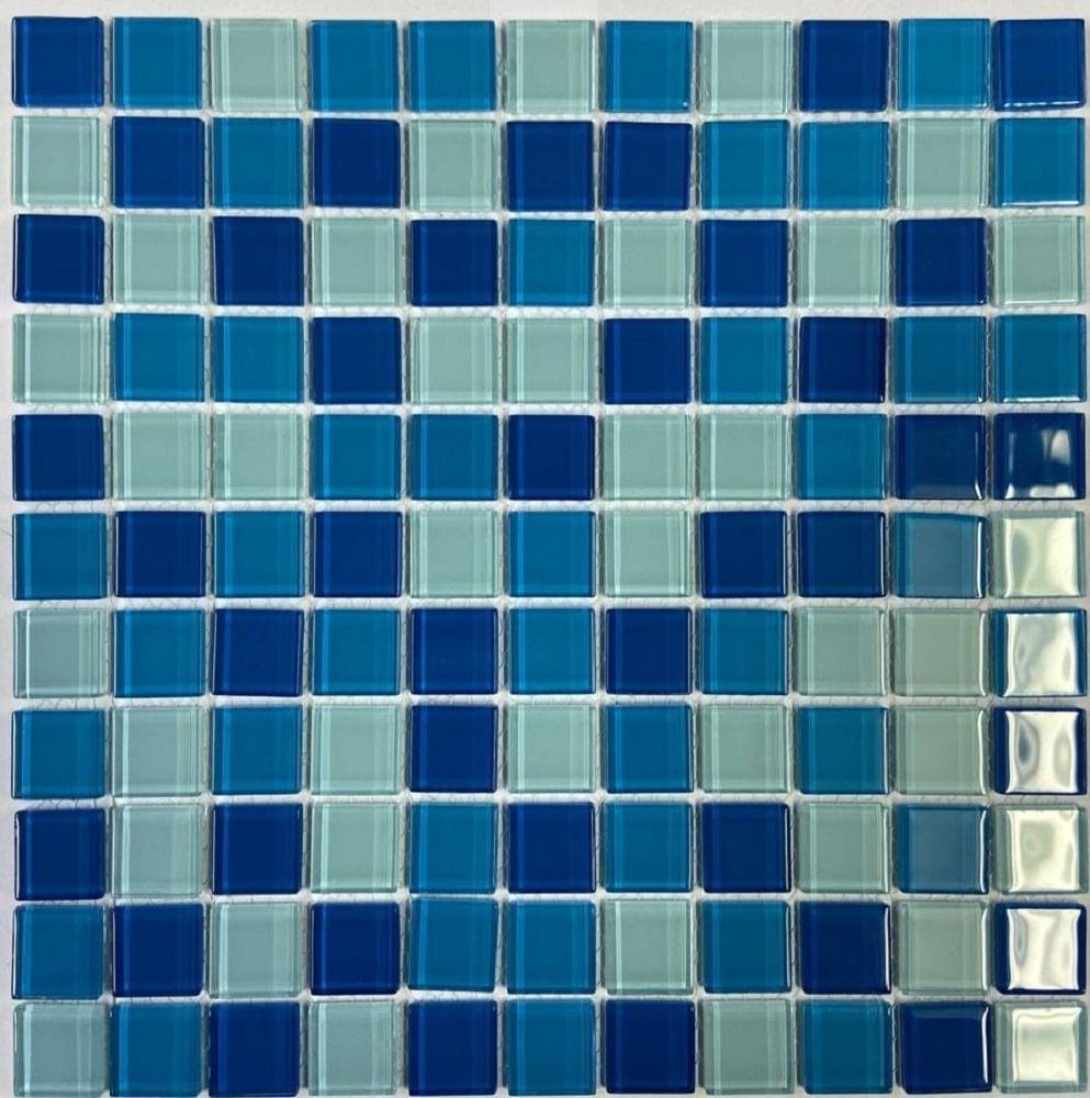 PASTILHA VIDRO 30X30CM PÇS C/23X23+48X48MM VERMELH