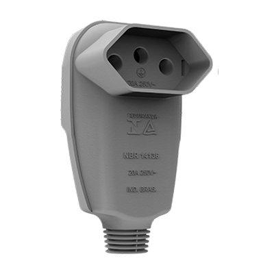 TOMADA MOVEL 2P+T 20AMP ENERBRAS CZ