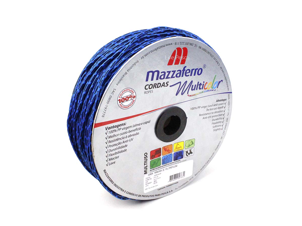 CORDA TRANÇADA AZUL   4,0MM P/METRO
