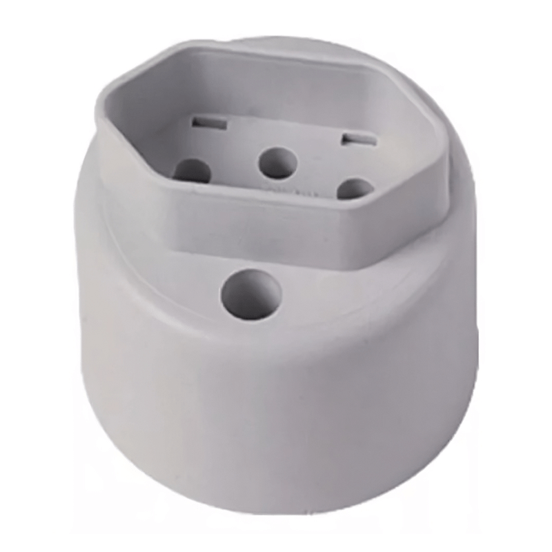 TOMADA EXTERNA SOBREPOR 2P+T 10A CINZA/BRANCA