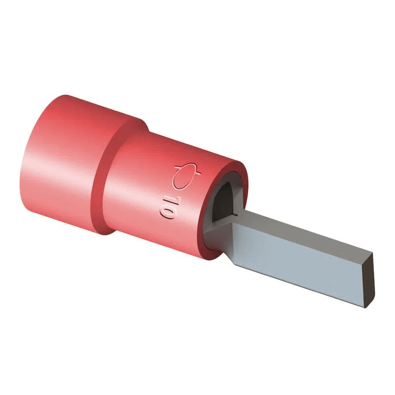 TERMINAL  TPP-10-15 PINO ISOLADO 10MM VERMELHO