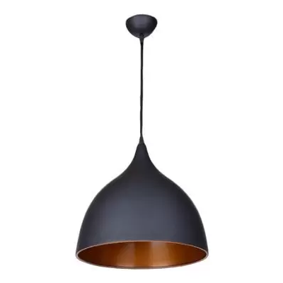 LUSTRE PEND. ALUM. COLORIDO PRETO/DOURADO 6435/1