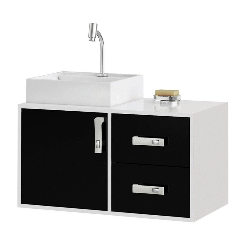 ARMARIO MGM NAPOLI BCO/PT 80X52 C/CUBA SOBREPOR