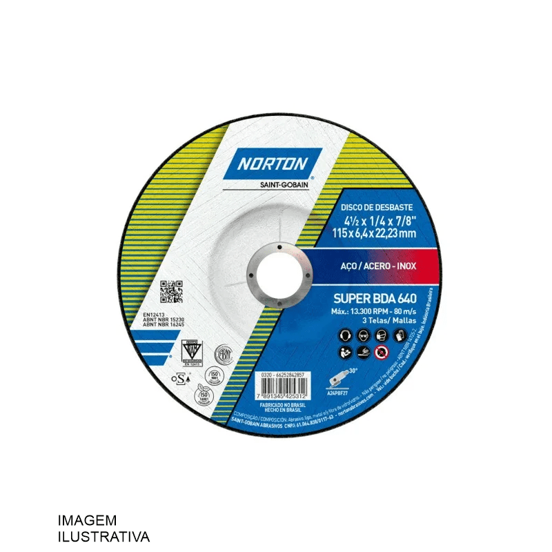 DISCO DE DESBASTE 4.1/2"X1/4X7/8