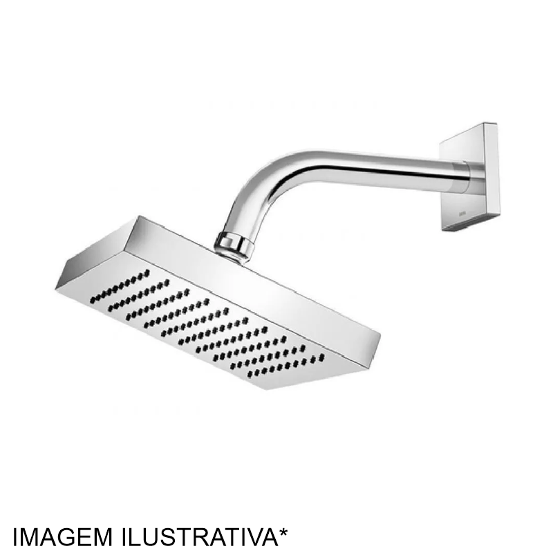 CHUVEIRO CROMADO JATO REGULAVEL ICO METAIS 4040 SQ