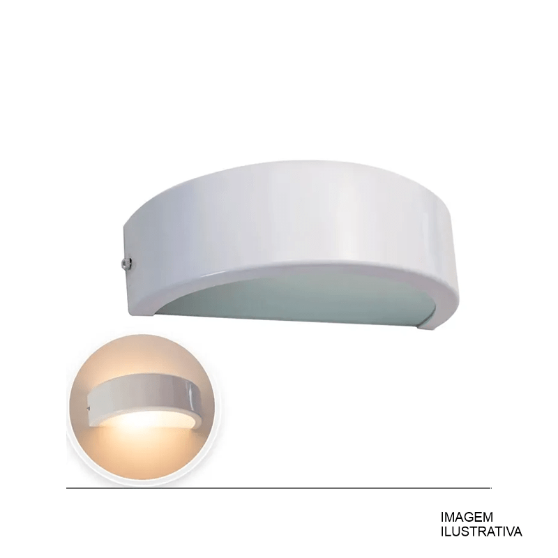ARANDELA  G-LIGHT MEIA LUA ACETINADA 01 LAMP.