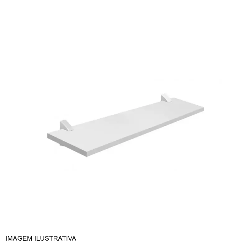 PRATELEIRA PRAT-K BRANCA  15X80CM C/SUPORTE BRC