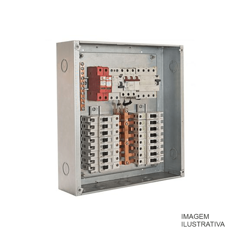 QUADRO DIST. 44 DISJ/100A  BIFAS. DIN GOMES 1037