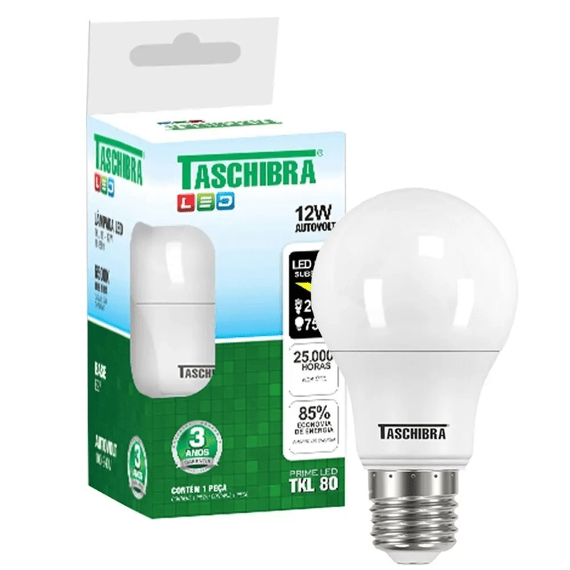LAMPADA LED BIV 12W 6500K TASCHIBRA