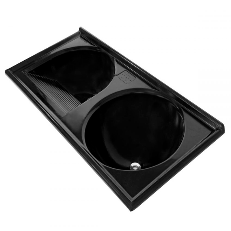 TANQUE FIBRA DUPL 1,20X60 PRETO  FIBRAÇO