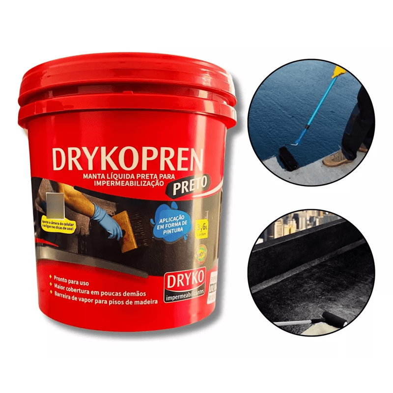 MANTA LIQUIDA P/LAJE PRETA   1L DRYKOPRIMER
