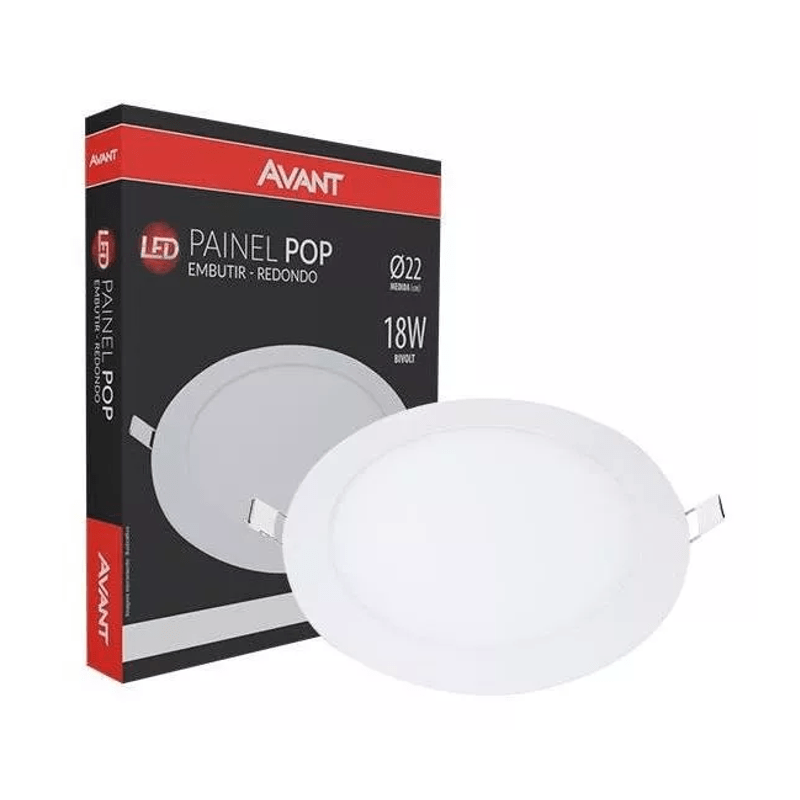 PAINEL EMB. RED. LED 18W 2700/6500K AVANT