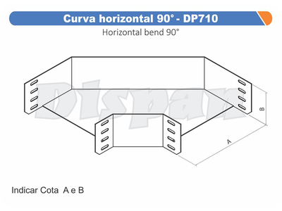 CURVA HORIZ/ELTROCALHA 90'  100X50 AND-195