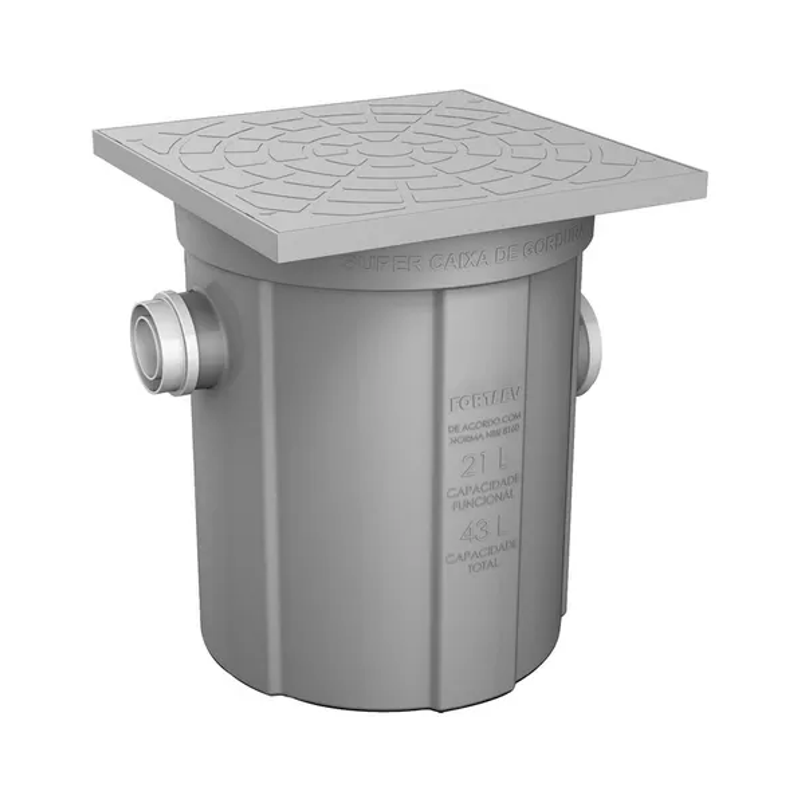 CX DE GORDURA C/CESTO FORTLEV 60211