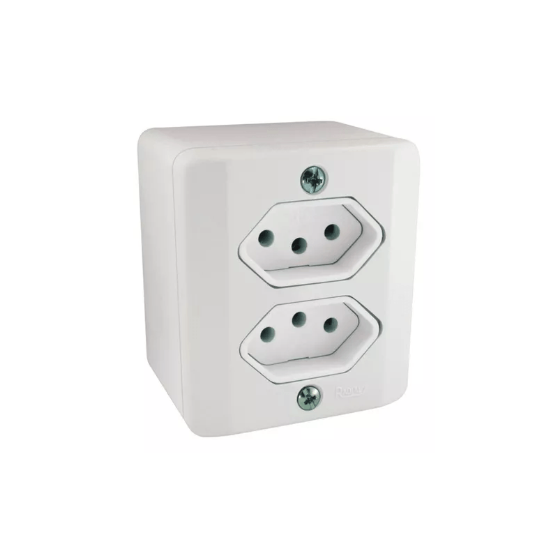 TOMADA SIST. 'X' 2P+T 20A DUPLA 329-ENVM/C/CAIXA